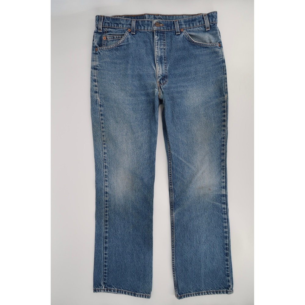 Vintage Levi's 517 Bootcut Jeans Mens 36x32 Orange Tab Faded Made in USA 90s